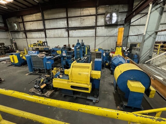 24" x .2" Emag, slitting line, 15000 lb., 64" OD, 20" ID,.050"-.200" gauge range,.500"-24" width range, 1990 - Image 1