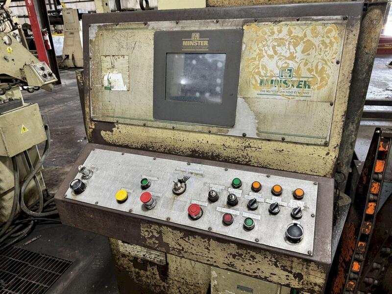 160 Ton, Minster #P2H-160G, straight side double crank press, 5.9" stroke, 23.6" Shut Height, 5.9"ram adj. - Image 5