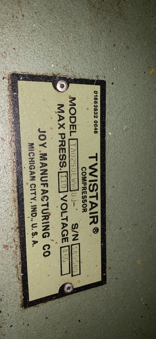 Joy Twistair III #TA0290EWW4DJ, Enclosed Air Compressor, 76" L x 57" width x 31" H, 110 psig, 30 HP, 460 V. - Image 5
