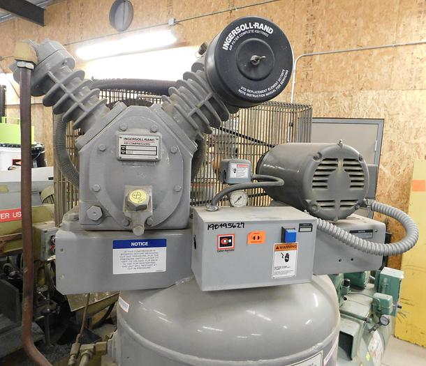 7.5 HP Ingersoll-Rand #T-30, 80 gallon air compressor tank, 230 V., 175 psig, 1997 - Image 2