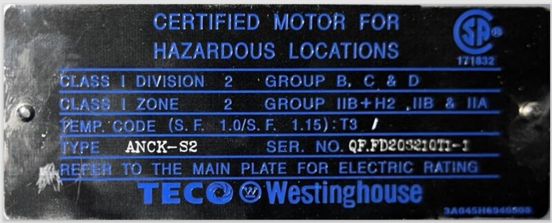 1250 HP 900 RPM Teco Westinghouse #ANCK-S2, 4160 Volts, weather protected enclosure type 2, 2019 - Image 6