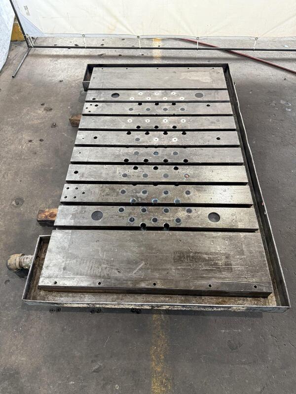 72" L x 42" width x 6" H, T-slotted bolster plate, 9 T-slots - Image 3