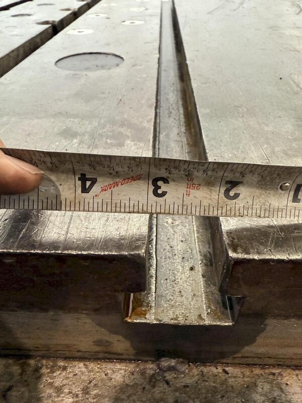 72" L x 42" width x 6" H, T-slotted bolster plate, 9 T-slots - Image 7