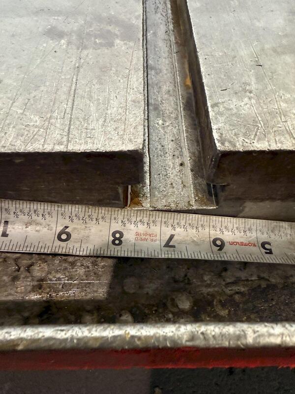 72" L x 42" width x 6" H, T-slotted bolster plate, 9 T-slots - Image 8