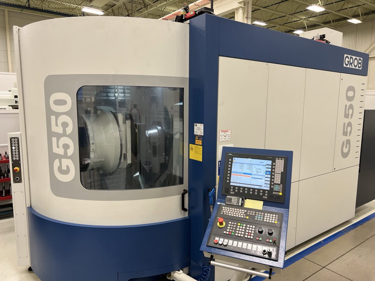Grob #G550, 5-Axis horizontal machining center, 50 automatic tool