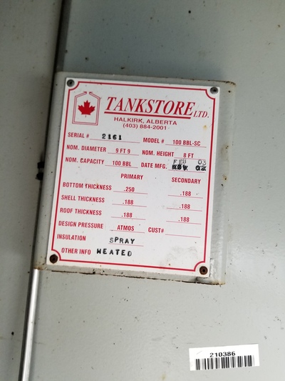 100 bbl Double Wall Storage Tank, Tanksafe - Image 8