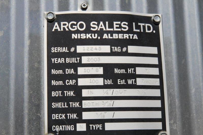 100 bbl Double Wall Storage Tank, Argo - Image 2
