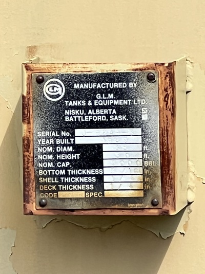 5000 bbl Storage Tank, G.L.M. Industries - Image 7
