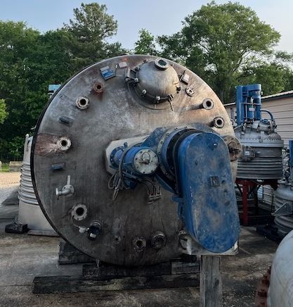 Rosenmund, 8 square meter nutsche filter, 304 Stainless Steel, 20 HP main drive, hydraulic pack, 1991 - Image 3