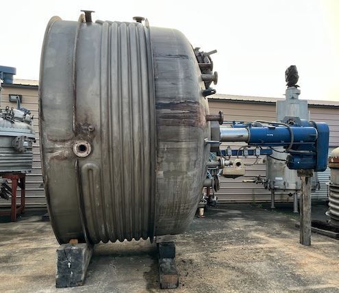 Rosenmund, 8 square meter nutsche filter, 304 Stainless Steel, 20 HP main drive, hydraulic pack, 1991 - Image 4