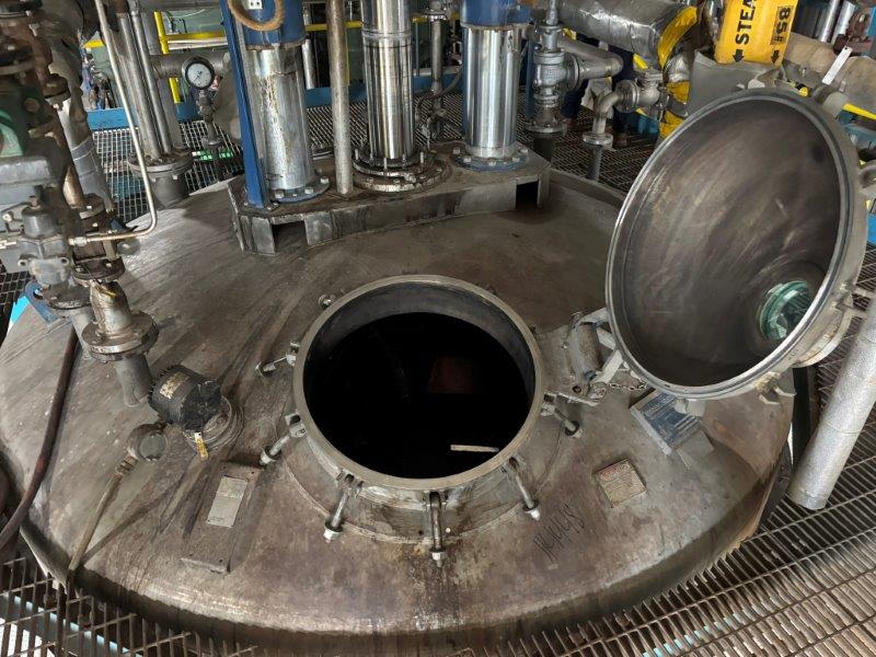 Rosenmund, 8 square meter nutsche filter, 304 Stainless Steel, 20 HP main drive, hydraulic pack, 1991 - Image 8