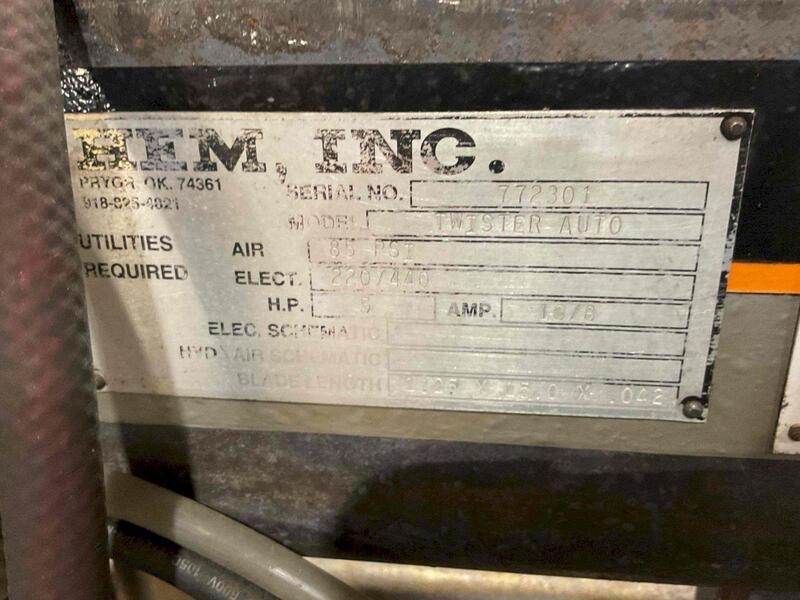 14" x 20" Hemsaw #Twister, horizontal bandsaw, 18" wheel diameter, S/N 772301 - Image 6