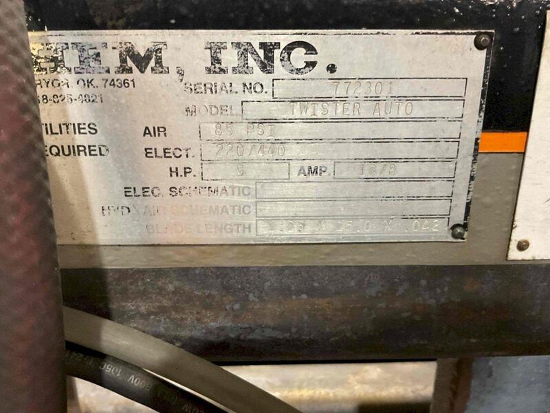 14" x 20" Hemsaw #Twister, horizontal bandsaw, 18" wheel diameter, S/N 772301 - Image 7