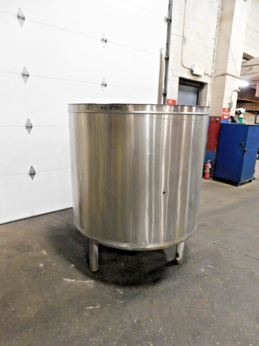 300 gallon Stainless Steel open top tank, 48" diameter, 38" straight wall, (2 available) 2" outlets - Image 2