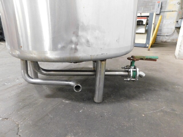 300 gallon Stainless Steel open top tank, 48" diameter, 38" straight wall, (2 available) 2" outlets - Image 6