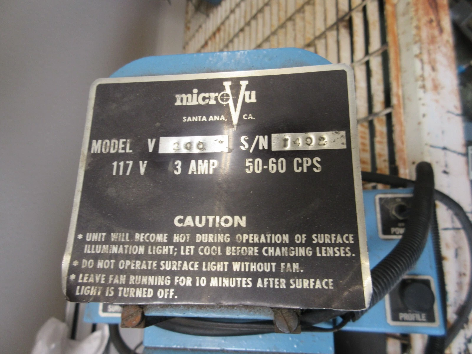 Microvu #V300, Measuring System - Image 10