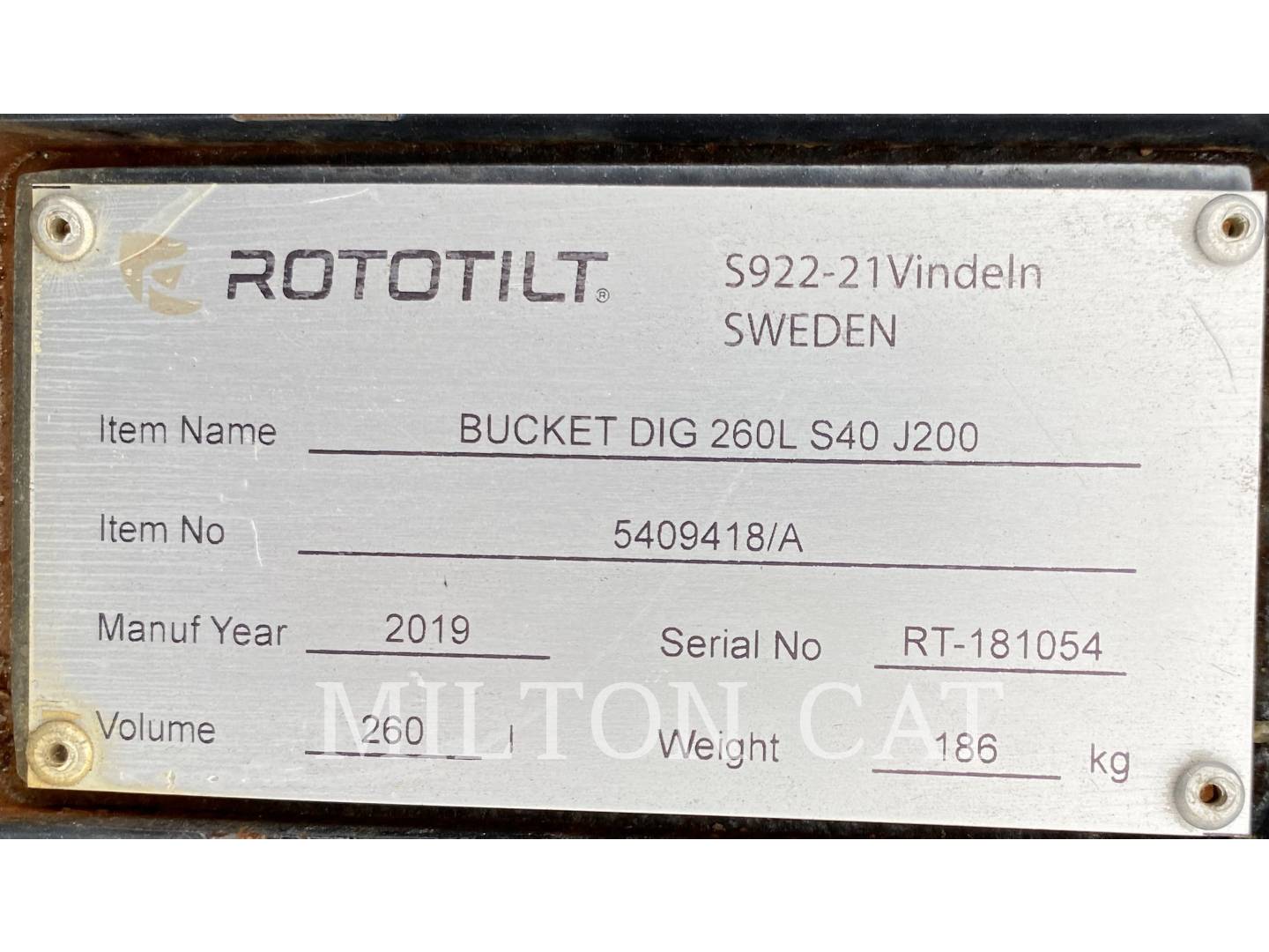 Rototilt ROTOTILT S40 24" HEAVY DUTY BUCKET, Bucket, S/N: 181054, 2020 - Image 4