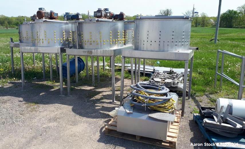 Poultry Defeathering System, automatic eject doors, flipper gate system, 44" batch drum, 46" tall Stand, 5 HP - Image 2