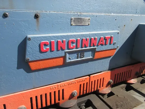 10 gauge x 4' Cincinnati #1804, Shear - Image 4