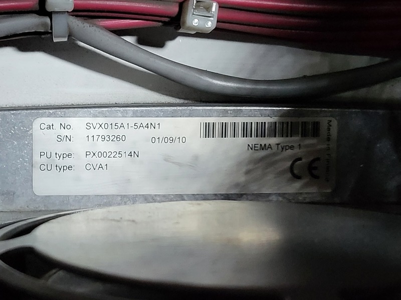 20 HP Eaton, SVX015A1-5A4N1, vari-frequency drive, 600 Volts, 3 phase, like new - Image 8
