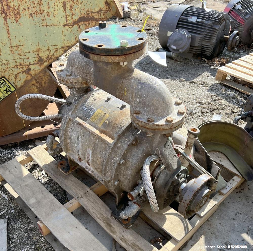 650 cfm, Nash #CL-703/4, Carbon Steel liquid ring vacuum pump, 4" inlet, 3" outlet, 75 HP, 1185 RPM, 230/460 - Image 2