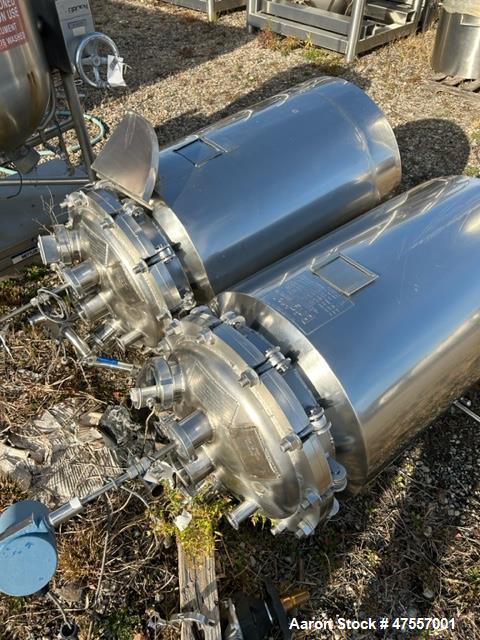 49.7 gallon Brighton Corp., Stainless Steel vertical reactor, 20" diameter x 36" straight side, 25/FV psi @ - Image 2