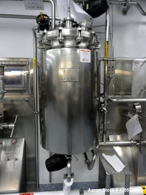 49.7 gallon Brighton Corp., Stainless Steel vertical reactor, 20" diameter x 36" straight side, 25/FV psi @ - Image 9