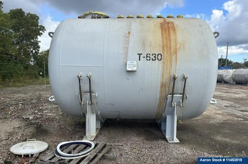 6000 gallon Pfaudler, Glass Lined Chemstore Receiver Tank, Horizontal, 87 psi/FV @ 392 F, 2011 - Image 1