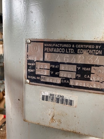 95 HP Gardner Denver #SSHG99B01, screw compressor, Caterpillar G3304NA NG engine, 1-stage, 2001 - Image 5