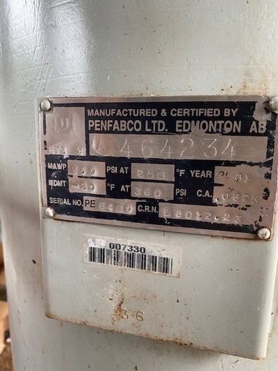 95 HP Gardner Denver #SSHG99B01, screw compressor, Caterpillar G3304NA NG engine, 1-stage, 2001 - Image 6
