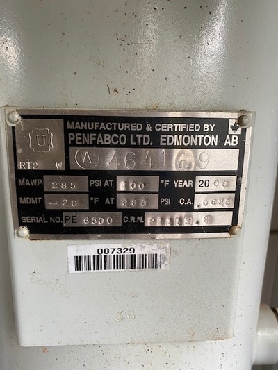 95 HP Gardner Denver #SSHG99B01, screw compressor, Caterpillar G3304NA NG engine, 1-stage, 2001 - Image 7