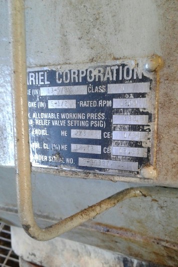 1176 HP Ariel #JGK/4, reciprocating compressor, 3-stage, Waukesha L5790GL NG engine, 1997 - Image 6