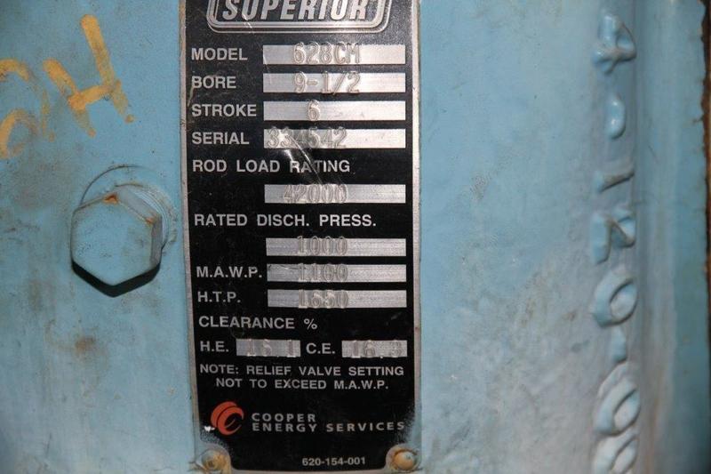 1600 HP Superior #MH-64, reciprocating compressor, 3-stage, Superior 2408G engine - Image 8