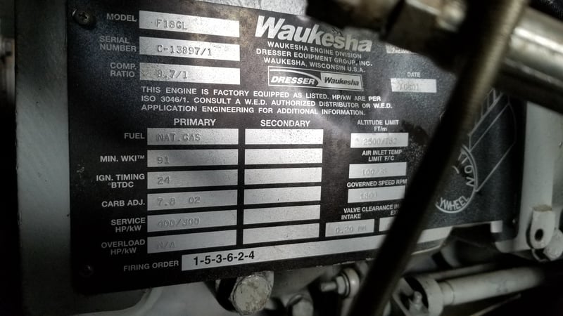 400 HP Geminis #H304, reciprocating compressor, 4-stage, Waukesha F18GL NG engine, 2001 - Image 9