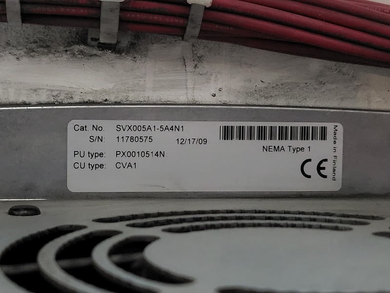 7.5 HP Eaton, SVX005A1-5A4N1, variable frequency drive, 600 Volts, 10 amps, like new - Image 6