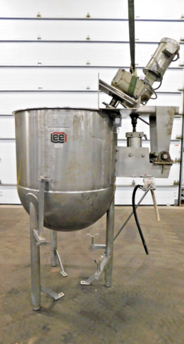 225 gallon Lee #225-A10T1, Stainless kettle with top agitation mixer, 42" ID, 28" straight side, 2003 - Image 2