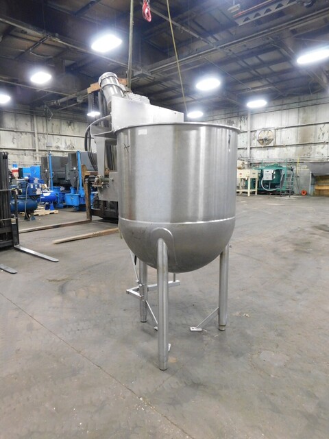 225 gallon Lee #225-A10T1, Stainless kettle with top agitation mixer, 42" ID, 28" straight side, 2003 - Image 9