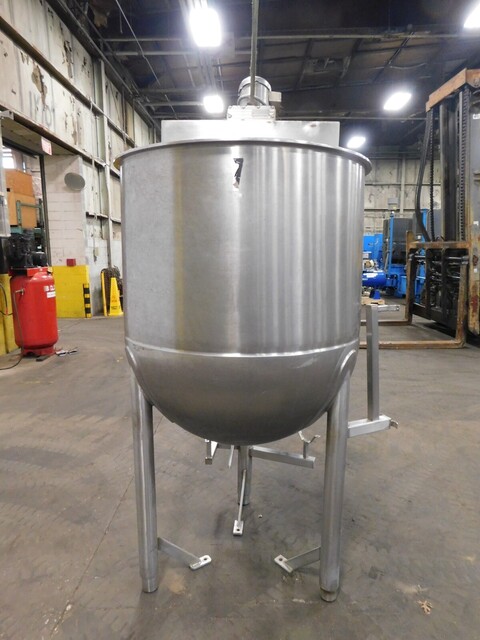 225 gallon Lee #225-A10T1, Stainless kettle with top agitation mixer, 42" ID, 28" straight side, 2003 - Image 10