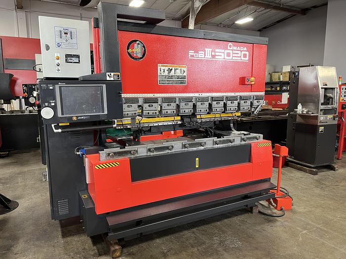 55 Ton, Amada #FBD-5020NT, CNC press brake, 6.8'OA, 59.84" between housing, 3.9" stroke, 15.75" throat - Image 1