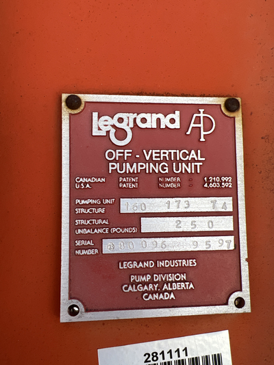 160 LeGrand #160-173-74, pump jack, 1999 - Image 4