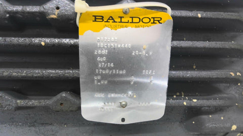 20 HP 1800 RPM Baldor M1728T, Frame 286T, TEFC, 4P, 460 Volts - Image 4