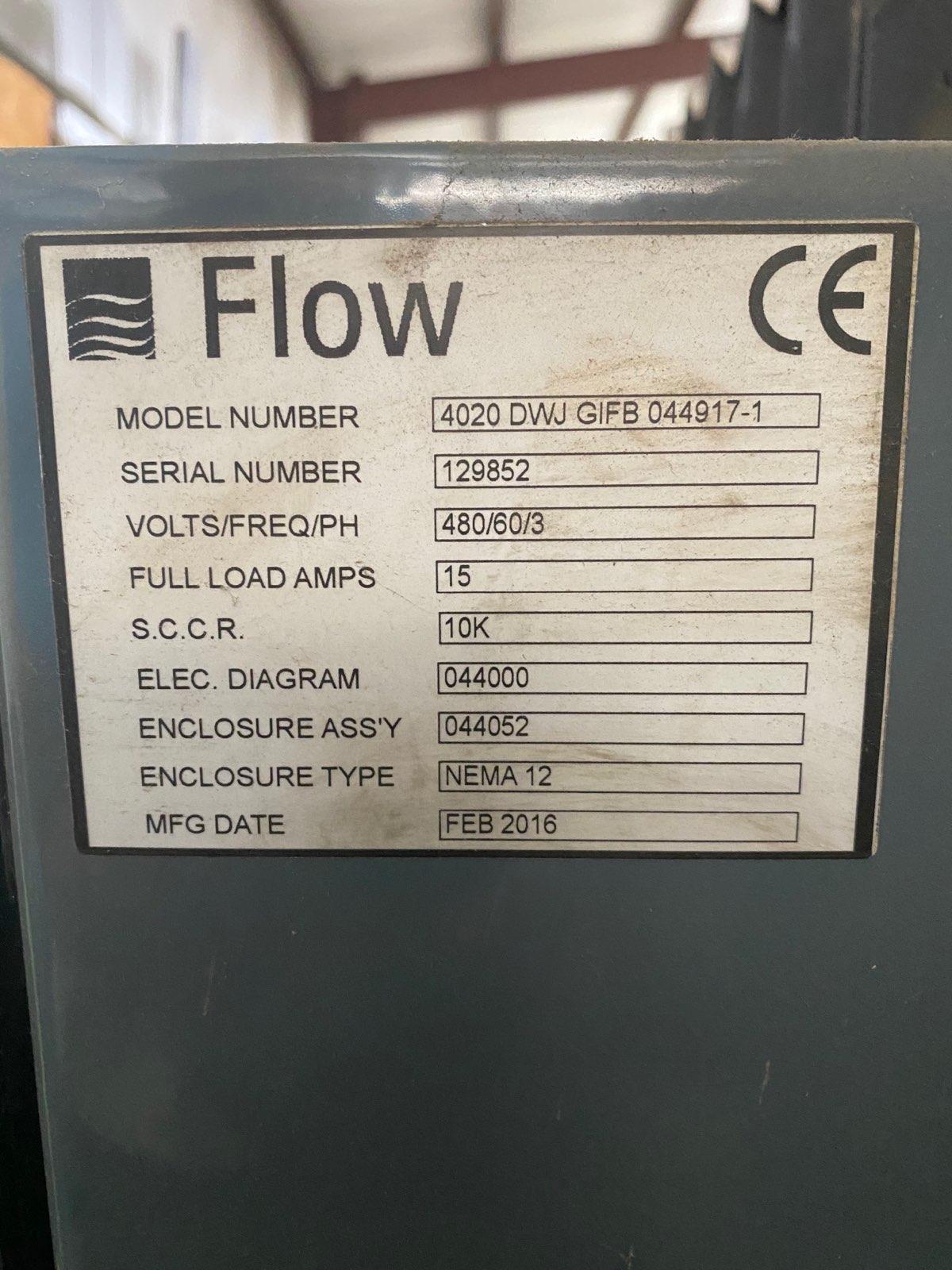 Flow #Mach-3-4020B, waterjet cutting system, 78" X, 136" Y, 7" Z, 100 HP, Hyperpressure Hyperjet 87000 psi - Image 7