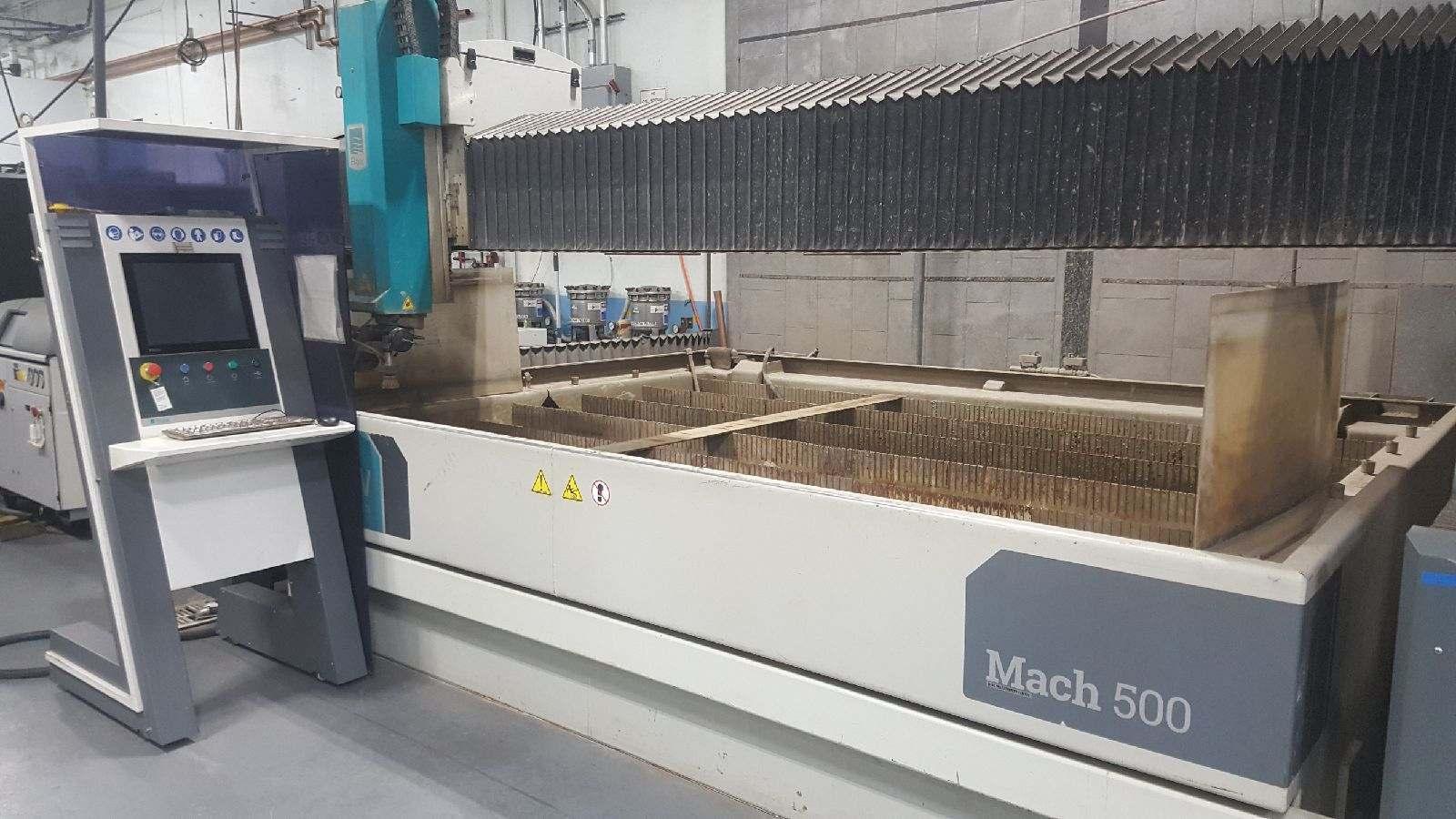 Flow #Mach-500-3020, waterjet cutting system, 118.1" X, 78.7" Y, 12.2" Z, 100 HP, 94000 psi, 2017 - Image 1