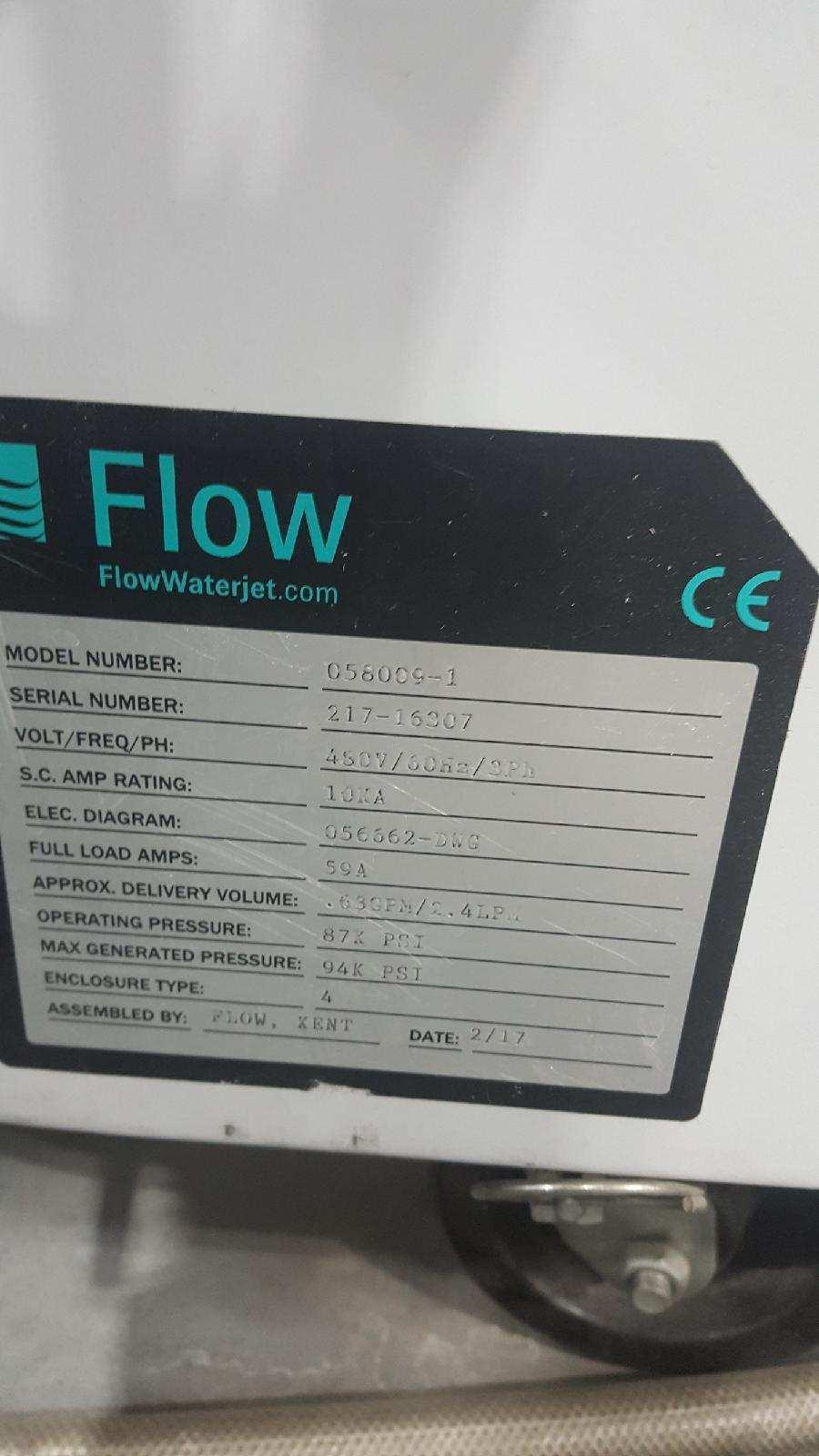 Flow #Mach-500-3020, waterjet cutting system, 118.1" X, 78.7" Y, 12.2" Z, 100 HP, 94000 psi, 2017 - Image 7