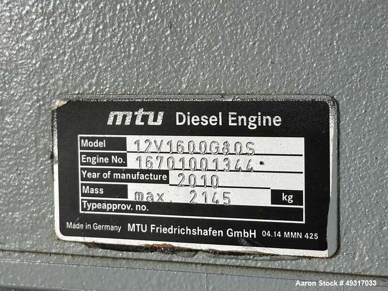 600 KW MTU #DS600D, Standby diesel generator set, 120/208 Volts, enclosure, 293 hours, 2010 - Image 10