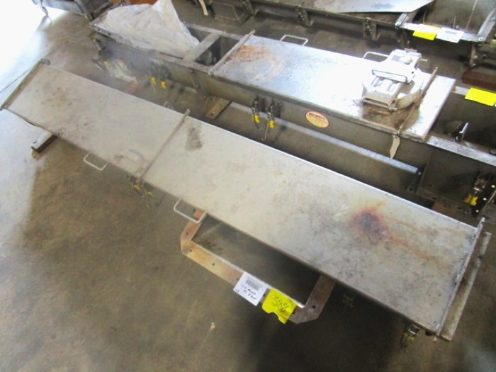 8" diameter x 8' long, Conveyor Engineering & Manufacturing, Stainless Steel Screw Conveyor, U-Trough, 3" - Image 1