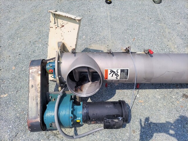 9" diameter x 6.9' long, Stainless Steel Screw Conveyor, 10" dia. inlet/outlet, 2 HP, 230/460 V. - Image 2