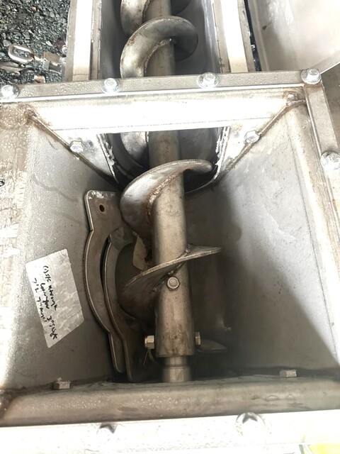 6" diameter x 7' long, Stainless Steel U-Trough Spiral Flight Screw Auger Conveyor, 3" dia. Shaft - Image 8