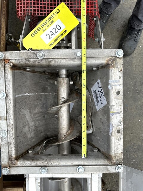 6" diameter x 7' long, Stainless Steel U-Trough Spiral Flight Screw Auger Conveyor, 3" dia. Shaft - Image 10