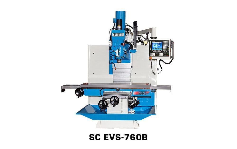 Summit #EVS-760B, vertical bed mill, 16.9" x60" table, 7.5 HP, 70-3800 RPM, NEW - Image 1